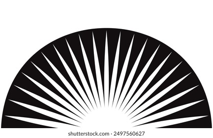 abstract simple arrow line sunrise pattern art can be used background.