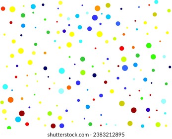 Abstract simple background with beautiful multi-colored circles or balls in flat style like paint bubbles in water.  Abstract colored balls background.