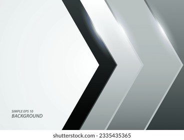 Abstract simple background of black and white angle arrow in EPS 10 format