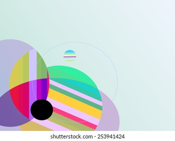 abstract simple background with circles - color flower. place for text