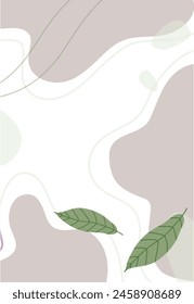 Abstract simple background with natural line arts for wrappers, wallpapers, postcards