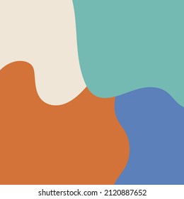 abstract simple background with organic shapes puzzle themed vector illustration