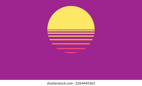 abstract simple background of sun circle lines design in minimalist style. Vector with copy space.