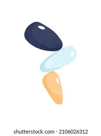 Resumen de simples balanceos dibujados a mano con un estilo moderno. Ilustración vectorial moderna aislada en fondo blanco