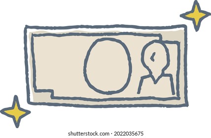 Abstrakte und einfache Banknoten-Illustration