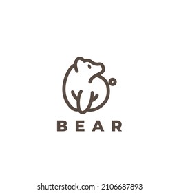 Abstract and Simple Bear Monoline Logo