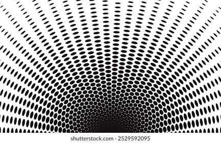 abstract simple big to small black dot sunrise pattern can be used background.