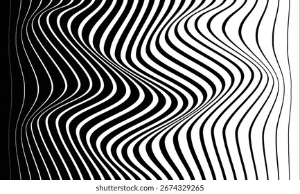 abstrato simples padrão de onda de linha grande a pequena pode ser usado fundo.