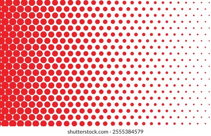 abstract simple big to small red dot pattern can be used background.