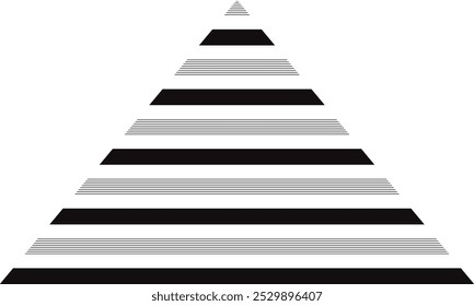 abstrato simples grande e fina linha horizontal triângulo padrão arte pode ser usado fundo.