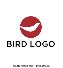 abstract and simple bird logo design vector