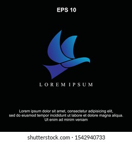 Abstract Simple Bird logo illustration vector