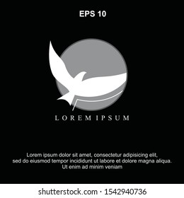Abstract Simple Bird logo illustration vector