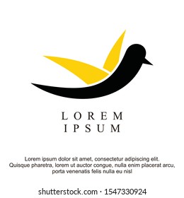 Abstract Simple Bird logo illustration vector