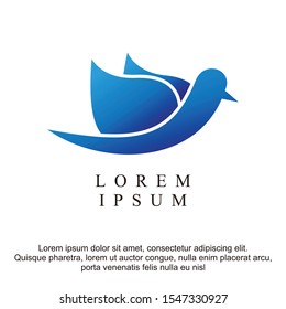 Abstract Simple Bird logo illustration vector