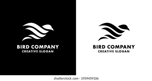 Abstract Simple Bird Minimalist Logo