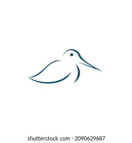Abstract Simple Bird with minimalist style logo