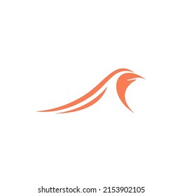 Abstract Simple Bird with minimalist style logo for your business