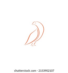 Abstract Simple Bird with minimalist style logo for your business