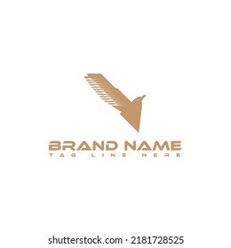 Abstract Simple Bird with minimalist style logo for your business  vector icon line art outline template