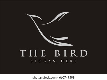 Abstract Simple Bird with minimalist style logo for your business
