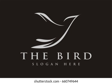 Abstract Simple Bird with minimalist style logo for your business
