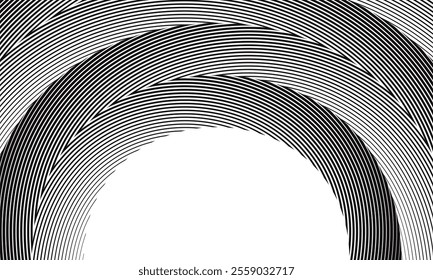 abstract simple black arrow arc line pattern can be used background.