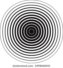 abstract simple black big to small circle line can be used background.