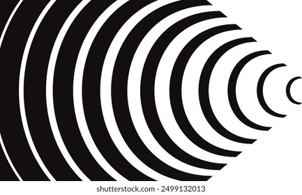 El patrón de línea curva abstracto simple negro grande a Pequeño se puede utilizar de fondo.