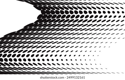 abstract simple black big to small flag dot pattern art can be used background.