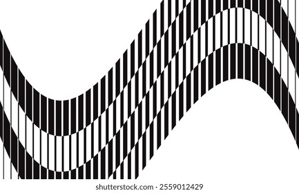 abstract simple black big to small flag line pattern can be used background.