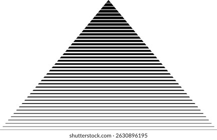 abstrato simples preto grande a pequeno padrão de linha triangular pode ser usado fundo.