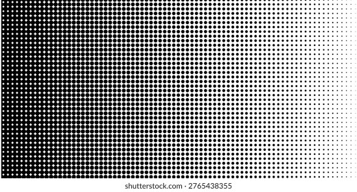 abstract simple black big to small horizontal dot pattern can be used background.
