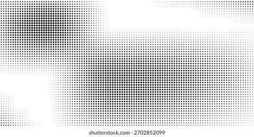 Abstractas puntos negros simples sobre fondo blanco impreso.