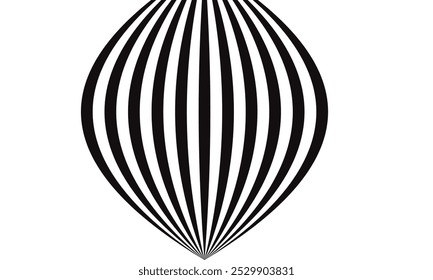 abstract simple black flower style curve line pattern can be used background.