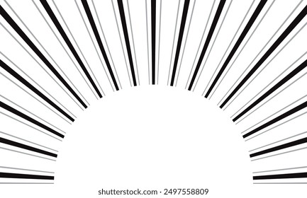 abstract simple black grey arc line pattern can be used background.