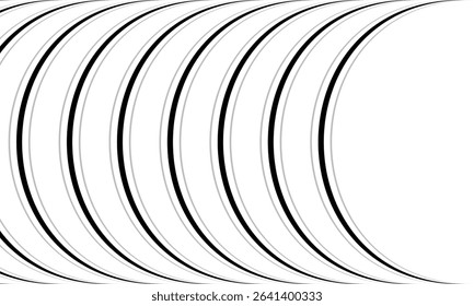 abstract simple black grey arch line pattern can be used background.