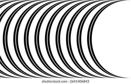 abstract simple black grey arch line pattern art vector can be used background.