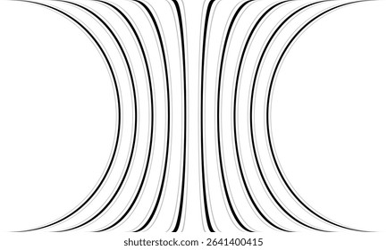 abstract simple black grey bulge line pattern art can be used background.
