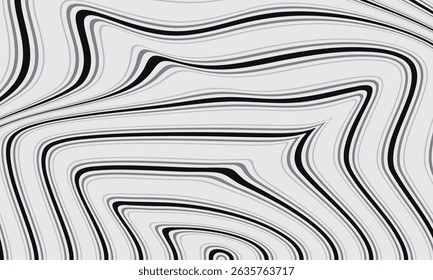 El patrón de onda de línea circular gris negro simple abstracto se puede usar como fondo.
