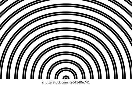 abstract simple black grey circular line pattern can be used background.