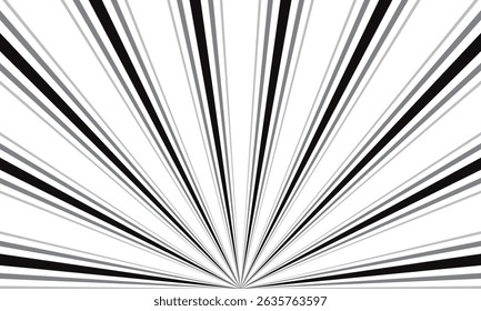 abstract simple black grey sunburst line pattern can be used background.