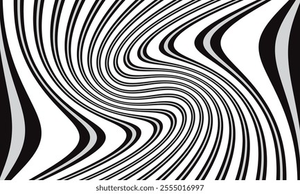 abstract simple black grey twist lines pattern can be used background.