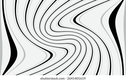 abstract simple black grey twist line pattern art can be used background.