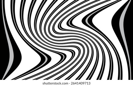 abstract simple black grey twist line pattern art vector can be used background.