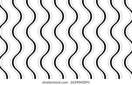 abstract simple black grey vertical line smooth wave pattern can be used background.