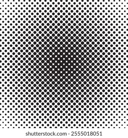 abstract simple black halftone dot pattern can be used background.