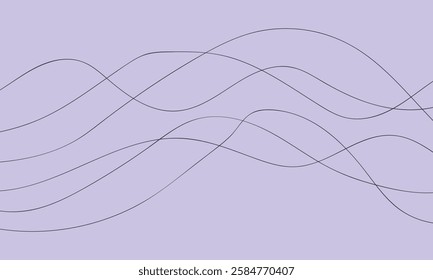 abstract simple black horizontal wave line vector can be used background..