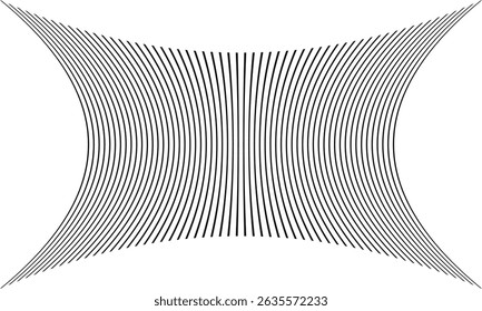 abstract simple black inflate line pattern art can be used background.