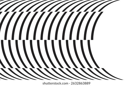 abstract simple black irregular line arch pattern can be used background.